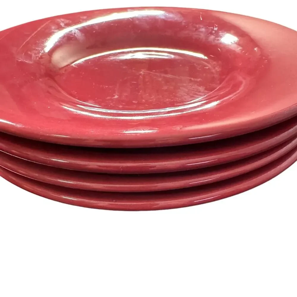 Pottery Barn Sausalito Red Salad Bowls Set of 4